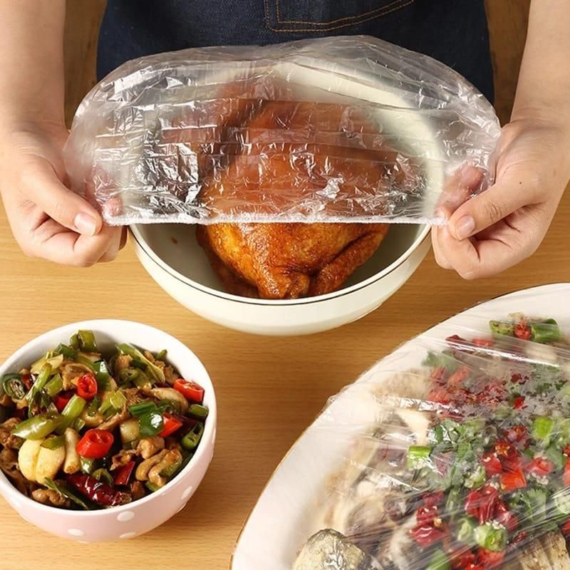 Food Covering Bag-Elastic Stretch Adjustable Bowl Lids Universa Plastic Bags